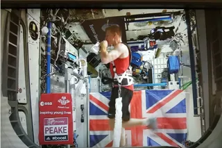 Tim Peake runs a Marathon on the ISS