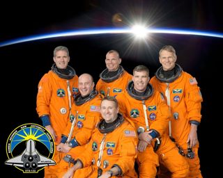 The crew of mission STS 132 Space Shuttle Atlantis