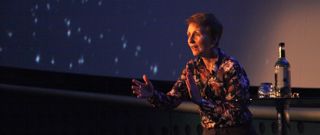 Helen Sharman presenting in the National Space Centre's planetarium